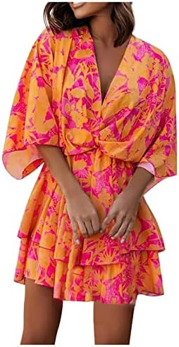 שמלה ורודה של fqzwong לנשים קיץ סקסית 2023 מזדמן פורמלי פורמלי מאלגיה מועדון חוף חופשה אופנה פלוס גודל