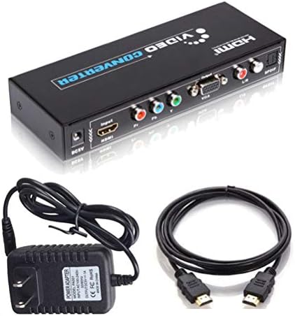 Tektrum HDMI לרכיב וידאו ypbpr/vga ממיר עם כבל HDMI ומתאם לאימוני מחשב/סרטים/משחקים על צגים או הנדסת