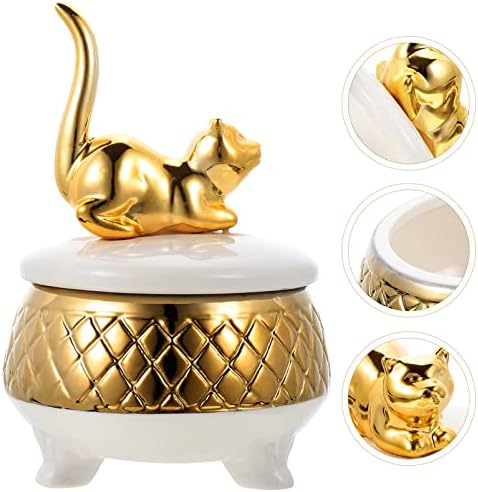 עמדת תכשיטים של זרודקו עמדת וינטג 'תכשיטים קרמיקה מארז חתול טבעת טבעת טבעת מיכל מיכל יום הולדת יום הולדת