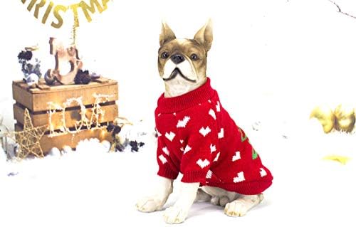 Lanboer חג המולד סרוג גולף סוודר כלבים סוודר חג המולד סוודר אדום חיות מחמד מעילי חורף בגדים כלב כלב