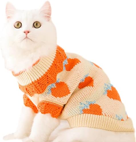 סוודר חתול APOTT שמלה סרוגה מחמד בגדים חורפים חורפים לבגדים בריטים בורמזי קורניש רקס סקוטי קפל סיאמי