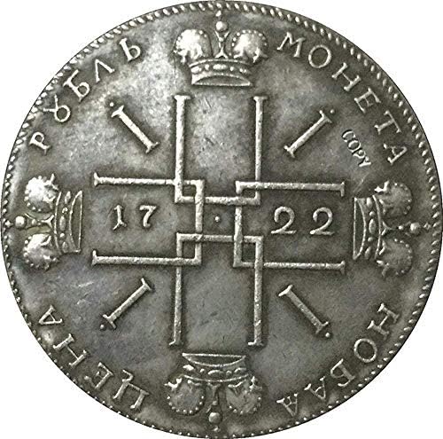 מטבע אתגר 1722 פיטר הראשון מטבעות רוסיה העתק עותק קישוטים אוסף מתנות אוסף מטבעות