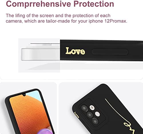 Mowime for Samsung Galaxy A32 5G Case, גב ציפוי חמוד מכתב אהבה גרפיקה עם עדשות נגד סתיו הגנה מכסה הגנה