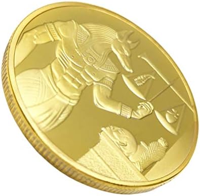 קסאו גולדן מצרים אנוביס מטבע זיכרון מטבע זיכרון עתיק אתגר עתיק אוסף מטבעות אמנויות האפוטרופוס הנשמה