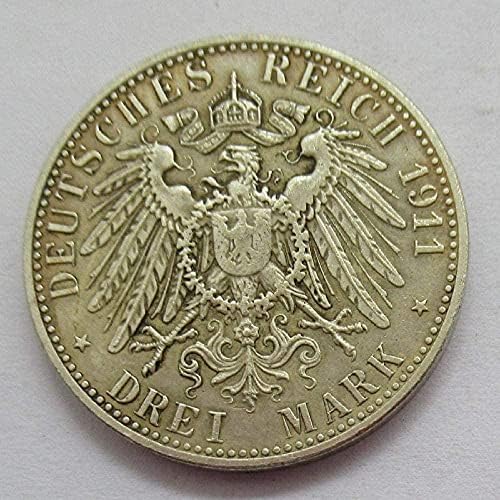 גרמניה 3 מארק 19091911 עותק זר מטבעות זיכרון נחושת