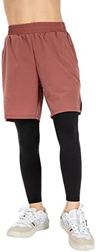 אימוני ריצה של Blaward Boy 2 ב 1 גרביוני דחיסה מכנסיים אימון חותלות דחיסה לילדים נוער