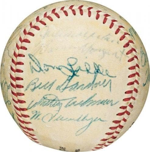 ווילי מייס 1954 בניו יורק ענקים עולמי סדרה העולמית קבוצת אלופות החתמה על בייסבול PSA - כדורי בייסבול