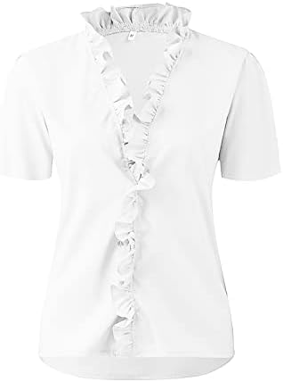 חולצות LytryCamev לנשים אופנה 2023 קיץ נשים טופלות עסקיות לבושות תלבושות מזדמנים אלגנטיות טוניק חולצות