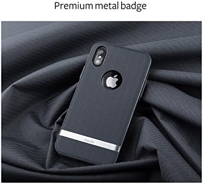 Moshi vesta לאייפון XS Case/iPhone X Case, כיסוי מגן דק עם דפוס אריג ומסגרת מתכתית, Covere Construction