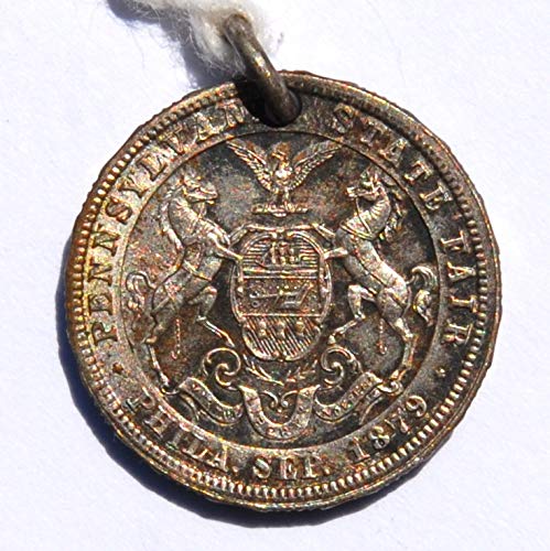 1879 פנסילבניה פנסילבניה יריד תפילת לורד מטבע מדליית כסף קנס