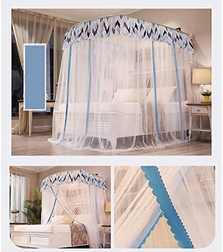 כילה נגד יתושים תחרה, חופה מיטת נסיכה בסגנון אירופאי רשת בסדר כילה מעובה סוגר, מרחיק חרקים וזבובים-ב