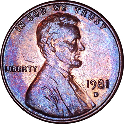 1981 D Lincoln Memorial Cent Centing Centing Tuning 1c מבריק לא מחולק