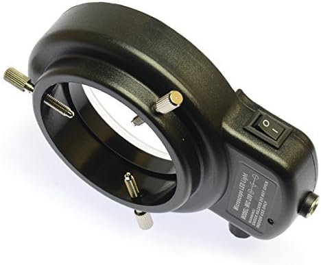 מאיאגו 144 הנורה מיקרוסקופ טבעת אור הפנס מתכוונן בהיר מנורה שחור