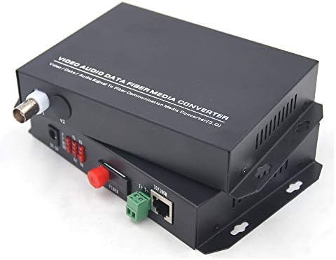 Guantai 1 Video Video 10/100Mbps Ethernet מעל ממירי מדיה סיבים אופטיים, סיבי SingleMode יחיד 20 קמ למצלמת