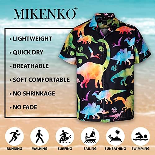 MIKENKO חולצה הוואי מצחיקה שרוול קצר טרופי כפתור חוף קיץ בירה בירה BIGFOOT HAWAIIAN חולצות לגברים 3XL