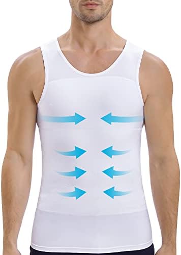 חולצות דחיסת גינקומסטיה לגברים, גופיית מעצב גוף להרזיה, גופיות לבקרת בטן-שינוי תוך שניות