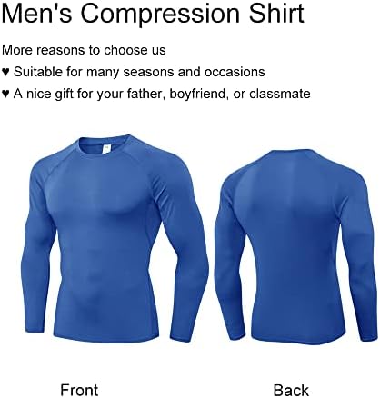 גברים של ספורט ארוך שרוול דחיסת חולצות פעיל ריצה אימון בסיס שכבה אלסטי ספורט חולצות מגניב יבש חולצות