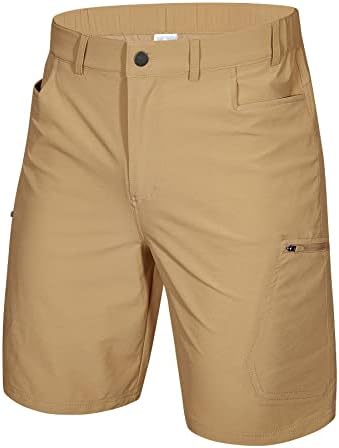מכנסי טיול של Poliva לגברים מהיר מטען יבש גולף נסיעות מכנסיים קצרים מזדמנים עמידים במים קלים 7.5 9.5