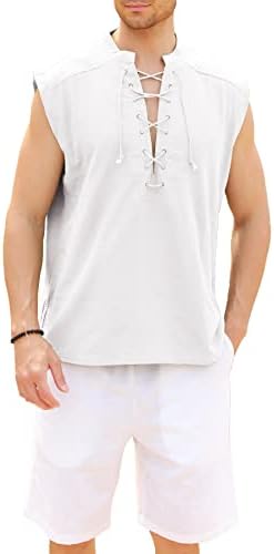 חולצות גופיות כותנה של רנווהול חולצות ללא שרוולים תחרה בחוף חולצות חוף צמרות היפי פיראטים רנסנס טוניקה