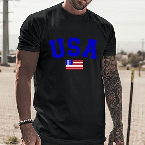 חייל לגברים של UBST שרוול קצר חולצות פטריוטיות, יום העצמאות ארהב דגל אמריקאי דגל קיץ רז