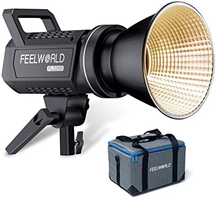 FeelWorld FL225B 225W אור וידאו אור ו- FSR120 30x120 סמ מלבני מלבני, ארהב 3 כבל חשמל של תקע חזה