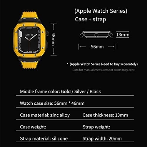 Dyizu ללהקת Apple Watch Series 8 45 ממ גברים סגסוגת שעון רצועת רצועת 44 ממ 42 ממ מסגרת מתכת שינוי אביזרי