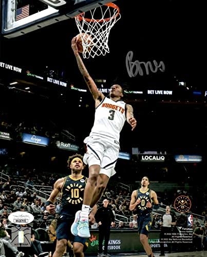 Bones Hyland חתימה חתומה 8x10 צילום NBA NBA Denver Nuggets JSA COA