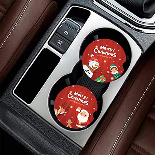 חג המולד רכב תחתיות עבור משקאות סופג, חמוד אביזרי רכב לנשים & מגבר; גברים, מצחיק קרמיקה רכב מחזיק כוס